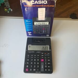 Casio HR-170RC Plus, Desktop Printing Calculator, Black